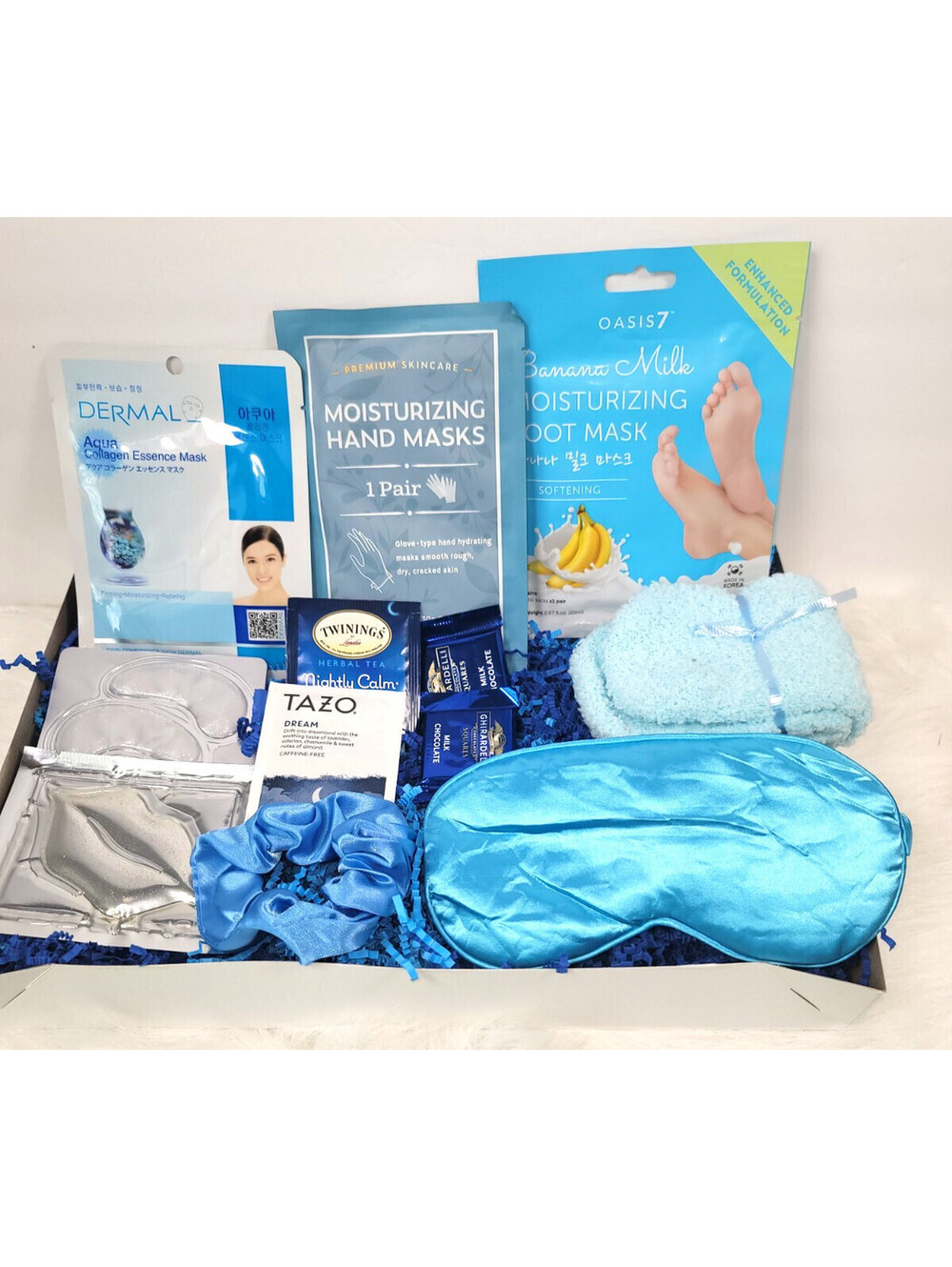 Teen Gift Box Self-Care Basket with Skincare Masks, Eye Mask